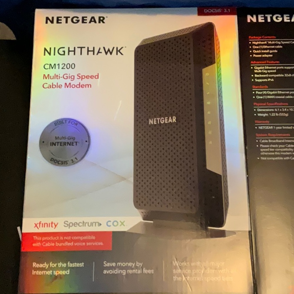 Netgear Nighthawk CM1200 Multi-Gig Speed Cable Modem
